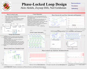 Phase-Locked Loop Design Akin Aktürk, Zeynep Dilli, Neil Goldsman S L