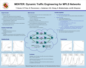 MENTER: Dynamic Traffic Engineering for MPLS Networks Controller Algorithms Project Overview