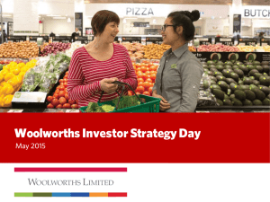 Woolworths Investor Strategy Day May 2015