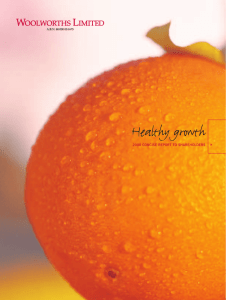 Healthy growth &#34; 2000 CONCISE REPORT TO SHAREHOLDERS