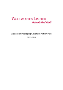   Australian Packaging Covenant Action Plan  2011‐2016 