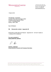 1 March 2012  The Manager  Companies Australian Securities Exchange Limited