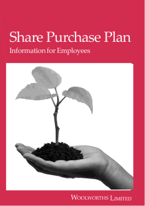 Share Purchase Plan  Information for Employees
