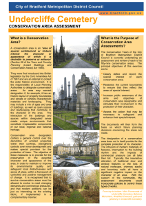 Undercliffe Cemetery CONSERVATION AREA ASSESSMENT  What is the Purpose of