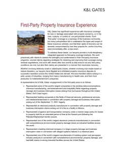 First-Party Property Insurance Experience
