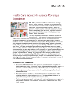 Health Care Industry Insurance Coverage Experience