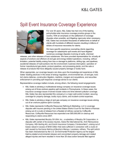 Spill Event Insurance Coverage Experience