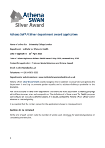 Athena SWAN Silver department award application