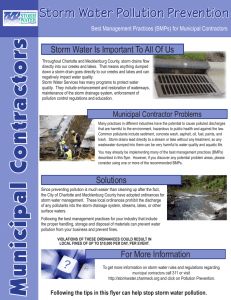rs o Storm Water Pollution Prevention