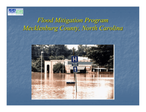 Flood Mitigation Program Mecklenburg County, North Carolina