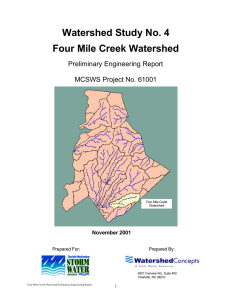 Watershed Study No. 4 Four Mile Creek Watershed Preliminary Engineering Report