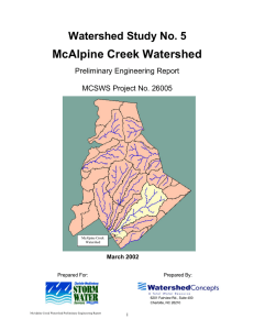 McAlpine Creek Watershed  Watershed Study No. 5 Preliminary Engineering Report