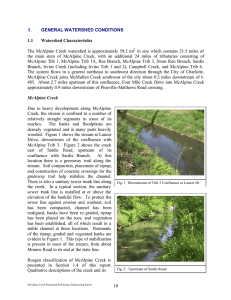 The McAlpine Creek watershed is approximately 59.2 mi