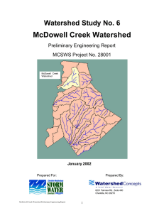 McDowell Creek Watershed Watershed Study No. 6  Preliminary Engineering Report