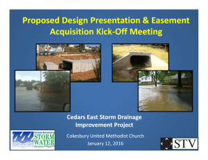 Proposed Design Presentation &amp; Easement Acquisition Kick-Off Meeting