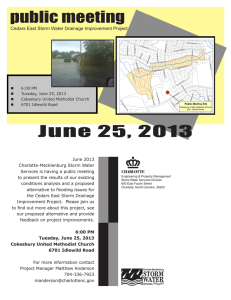 public meeting June 25, 2013 Cedars East Storm Water Drainage Improvement Project