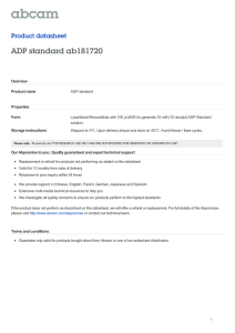ADP standard ab181720 Product datasheet Overview Product name
