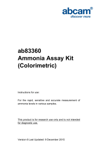 ab83360 Ammonia Assay Kit (Colorimetric)