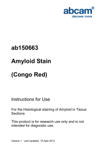ab150663 Amyloid Stain (Congo Red) Instructions for Use