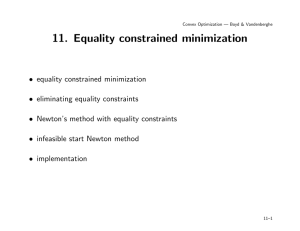 11.  Equality  constrained  minimization