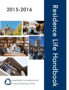 Resi dence Life H andbook 2015-2016