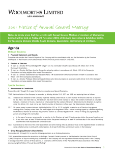 2001 Notice of Annual General Meeting