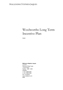 Woolworths Long Term Incentive Plan
