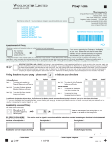 W L Proxy Form OOLWORTHS