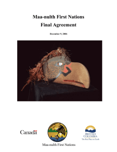 Maa-nulth First Nations Final Agreement  December 9, 2006