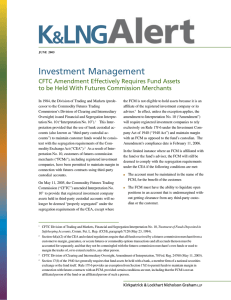 Investment Management CFTC Amendment Effectively Requires Fund Assets