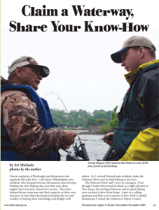 Claim a Waterway, Share Your Know-How by Art Michaels photos by the author