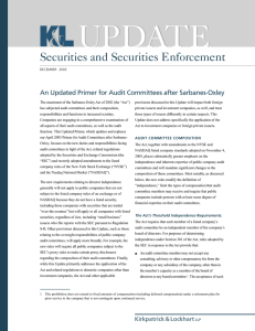 UPDATE Securities and Securities Enforcement
