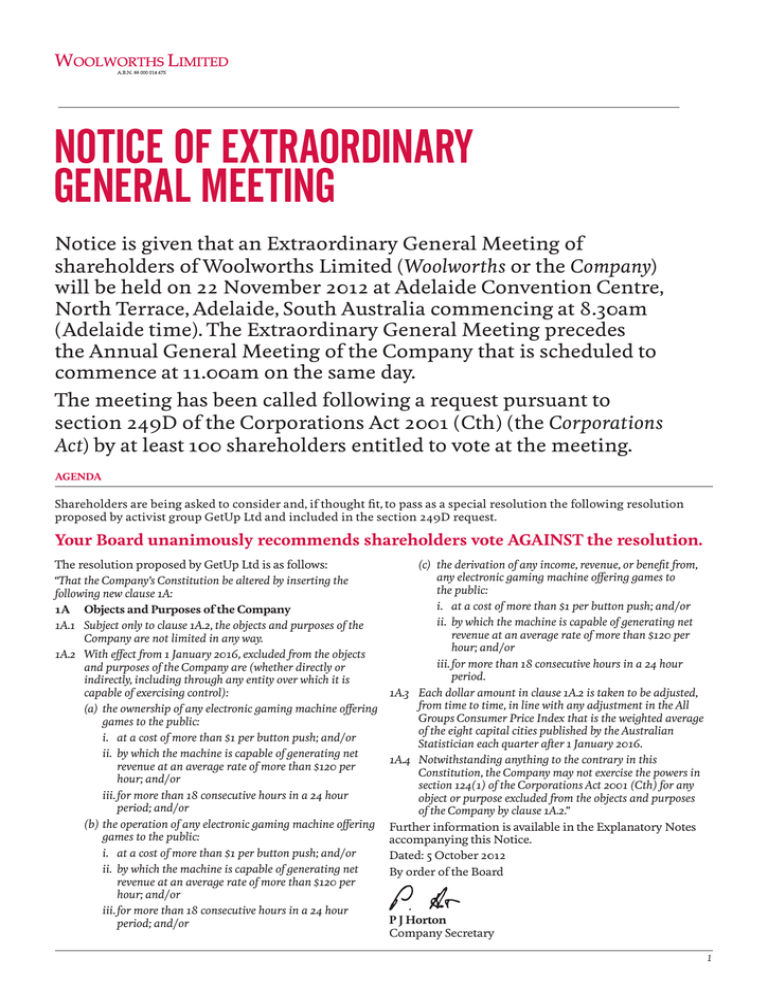 What Is An Extraordinary General Meeting Strata