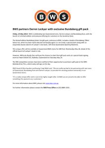 BWS partners Darren Lockyer with exclusive Bundaberg gift pack