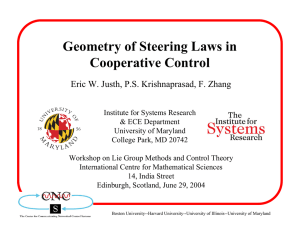 Geometry of Steering Laws in Cooperative Control
