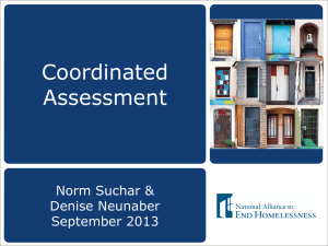 Coordinated Assessment Norm Suchar &amp; Denise Neunaber
