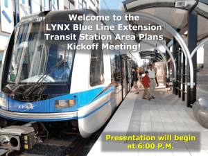Welcome to the LYNX Blue Line Extension Transit Station Area Plans