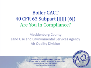 Boiler GACT 40 CFR 63 Subpart JJJJJJ (6J) Are You In Compliance?