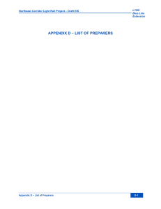 APPENDIX D – LIST OF PREPARERS LYNX