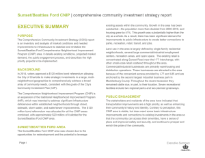 EXECUTIVE SUMMARY Sunset/Beatties Ford CNIP | comprehensive community investment strategy report