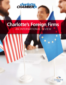 Charlotte’s Foreign Firms AN INTERNATIONAL REVIEW