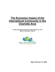 The Economic Impact of the International Community in the Charlotte Area