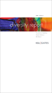 diversity report 2009 – Volume 2 The publication highlighting diversity initiatives at