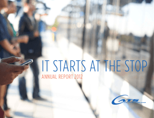 IT STARTS AT THE STOP ANNUAL REPORT 2012