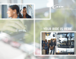 YOUR RIDE IS HERE ANNUAL REPORT 2013