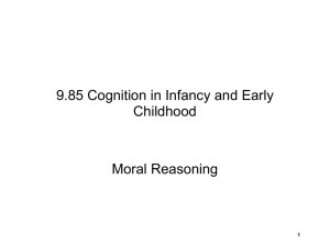 9.85 Cognition in Infancy and Early Childhood Moral Reasoning