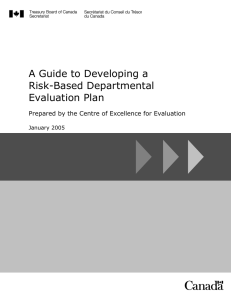 A Guide to Developing a Risk-Based Departmental Evaluation Plan