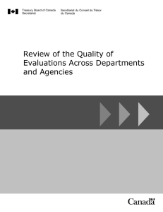 Review of the Quality of Evaluations Across Departments and Agencies