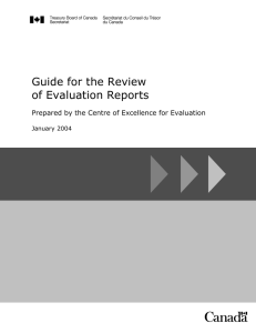 Guide for the Review of Evaluation Reports