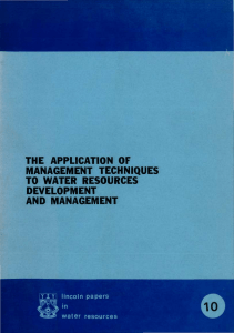 THE  APPLICATION  OF MANAGEMENT  TECHNIQUES DEVELOPMENT